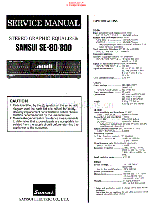 Sansui-SE800-eq-sm 维修电路原理图.pdf
