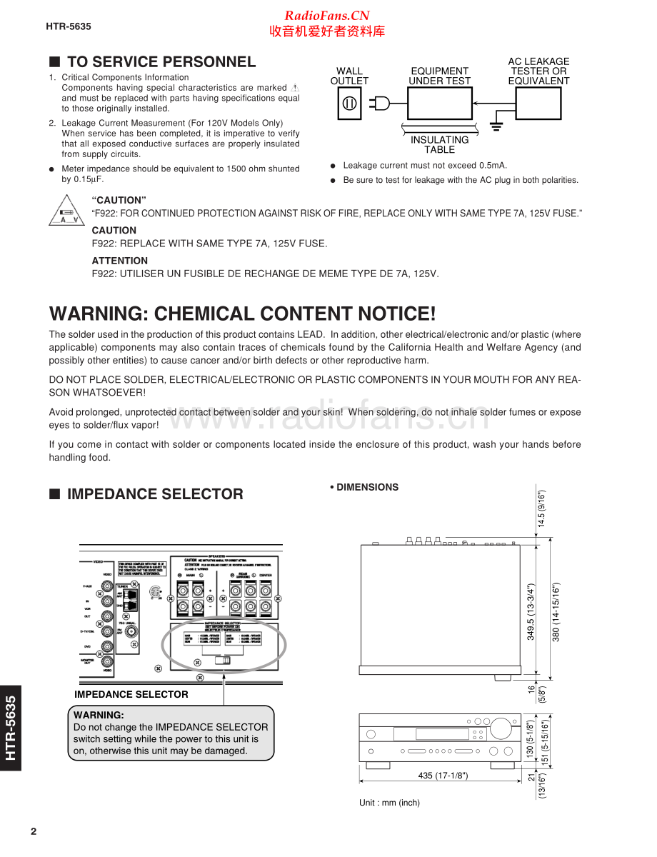 Yamaha-HTR5635-avr-sm 维修电路原理图.pdf_第2页