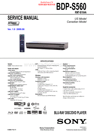 Sony-BDPS560-bdp-sm 维修电路原理图.pdf