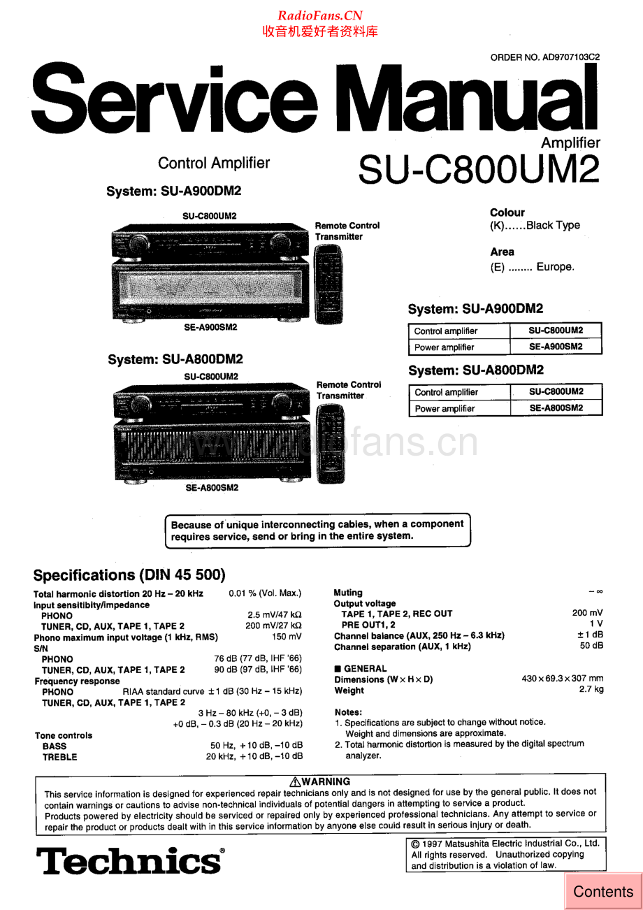 Technics-SUC800UM2-pre-sm(1) 维修电路原理图.pdf_第1页