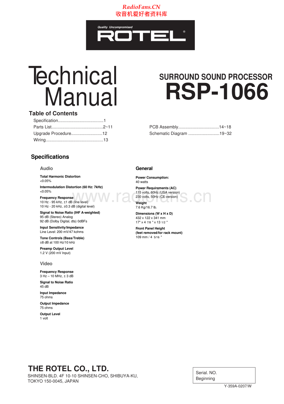 Rotel-RSP1066-avr-sm 维修电路原理图.pdf_第1页