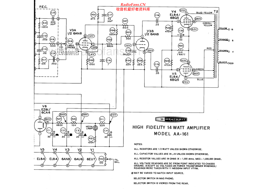 Heathkit-AA161-int-sch 维修电路原理图.pdf_第2页