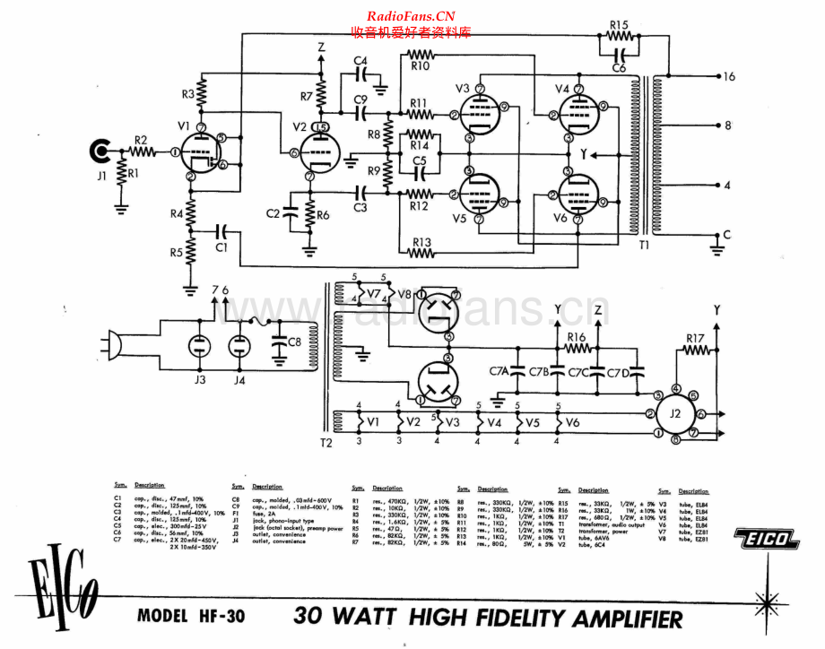 Eico-HF30-pwr-sch维修电路原理图.pdf_第1页