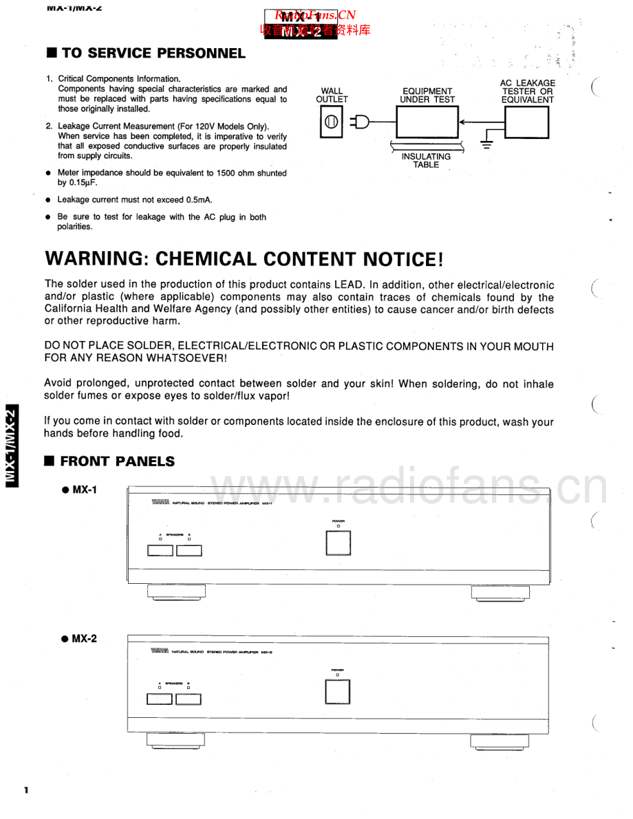 Yamaha-MX2-pwr-sm 维修电路原理图.pdf_第2页