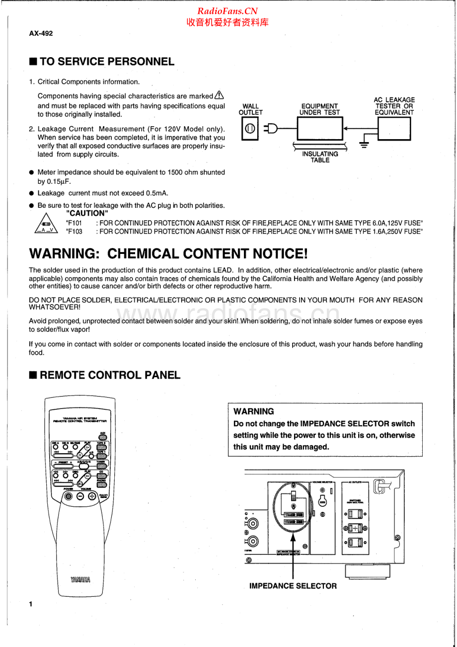 Yamaha-AX492-int-sm(1) 维修电路原理图.pdf_第2页