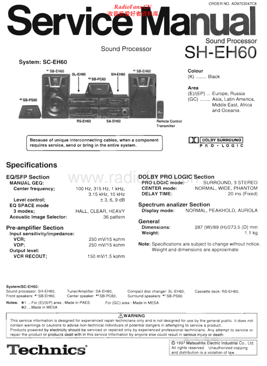 Technics-SHEH60-sp-sm 维修电路原理图.pdf_第1页