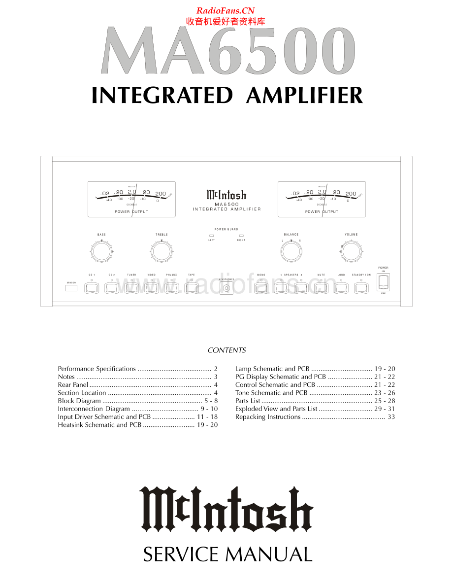 McIntosh-MA6500-int-sm(1) 维修电路原理图.pdf_第1页