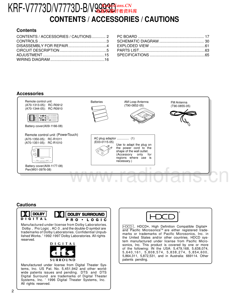 Kenwood-KRFV9993D-avr-sm 维修电路原理图.pdf_第2页