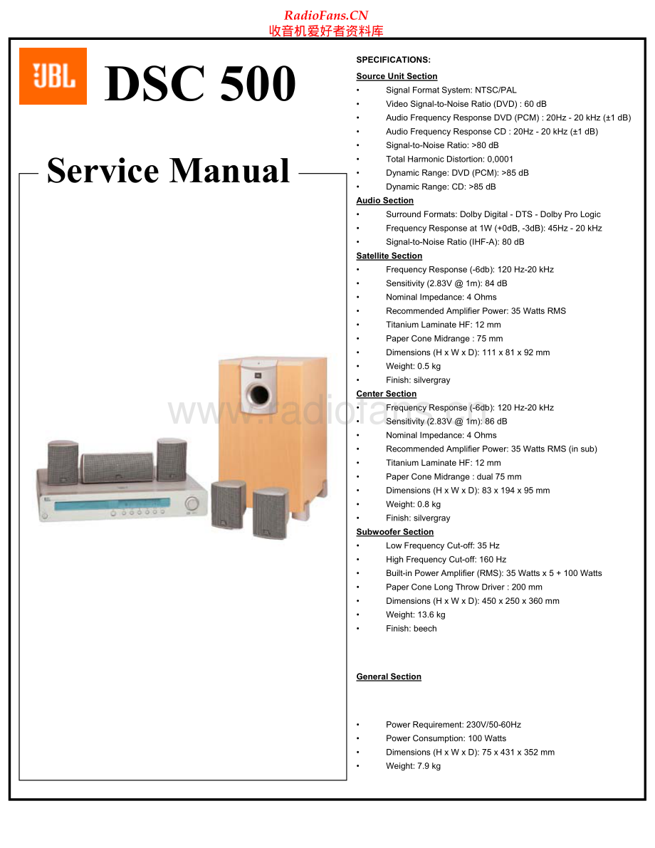 JBL-DSC500-dsc-sm 维修电路原理图.pdf_第1页