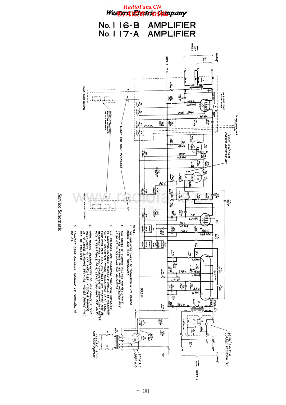 WesternElectric-117A-pre-sch 维修电路原理图.pdf_第1页