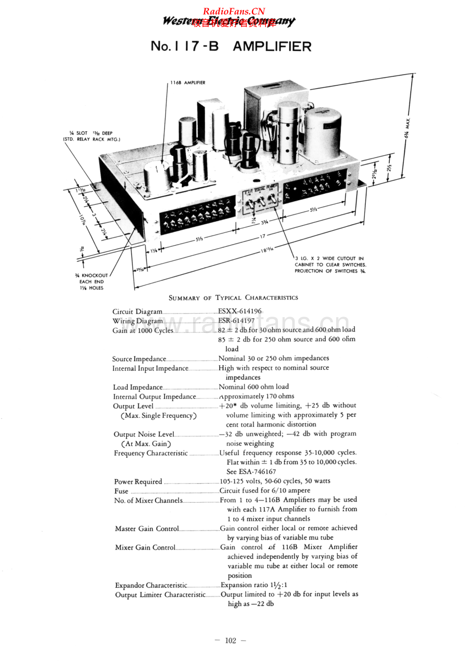 WesternElectric-117A-pre-sch 维修电路原理图.pdf_第2页