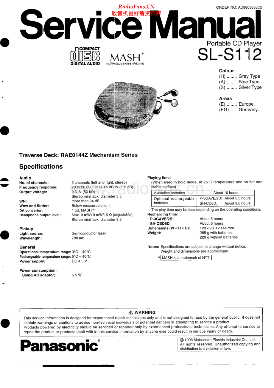 Technics-SLS112-dm-sm(1) 维修电路原理图.pdf_第1页