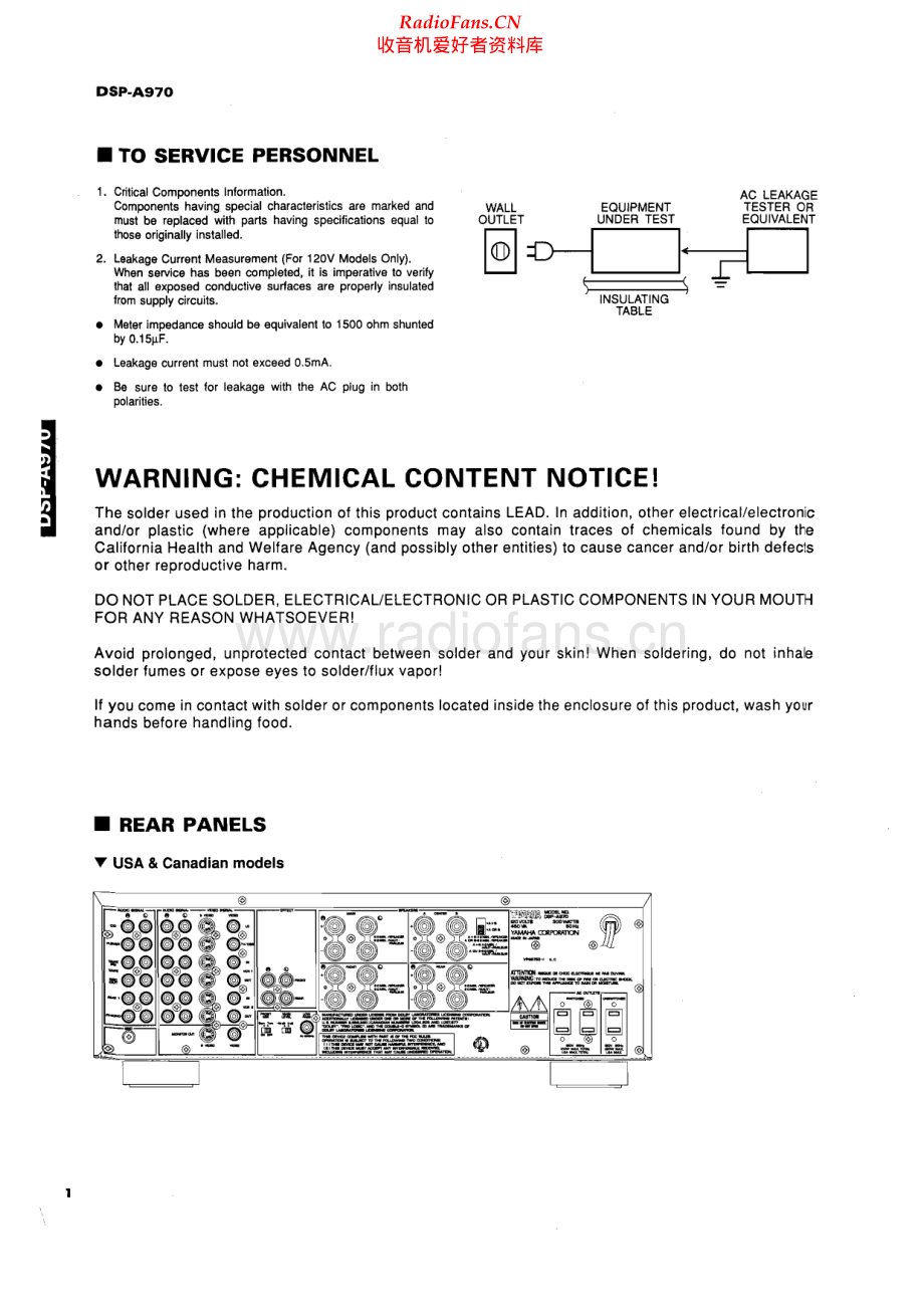 Yamaha-DSPA970-avr-sm 维修电路原理图.pdf_第2页