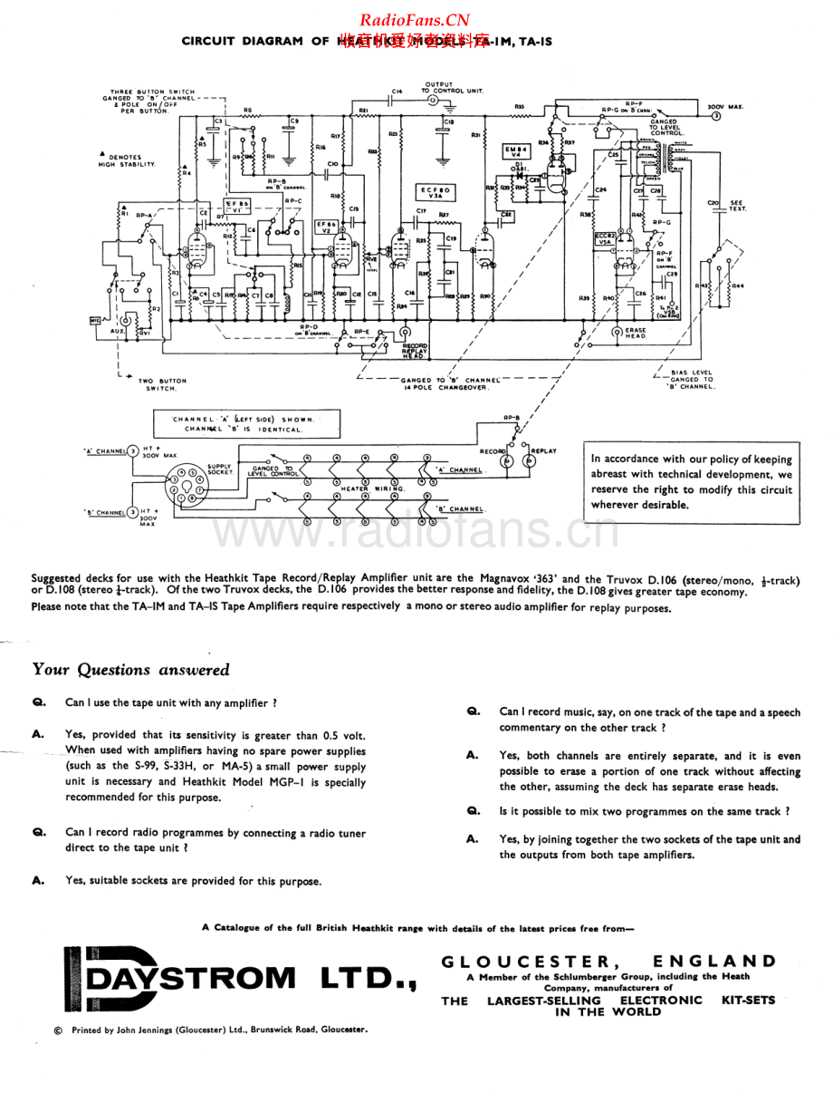 Heathkit-TA1M-tra-sm 维修电路原理图.pdf_第2页