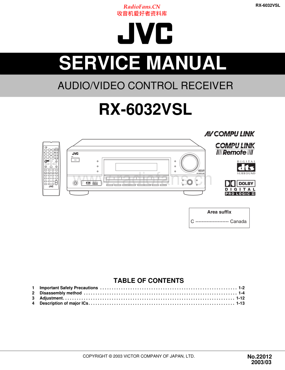 JVC-RX6032VSL-avr-sm 维修电路原理图.pdf_第1页