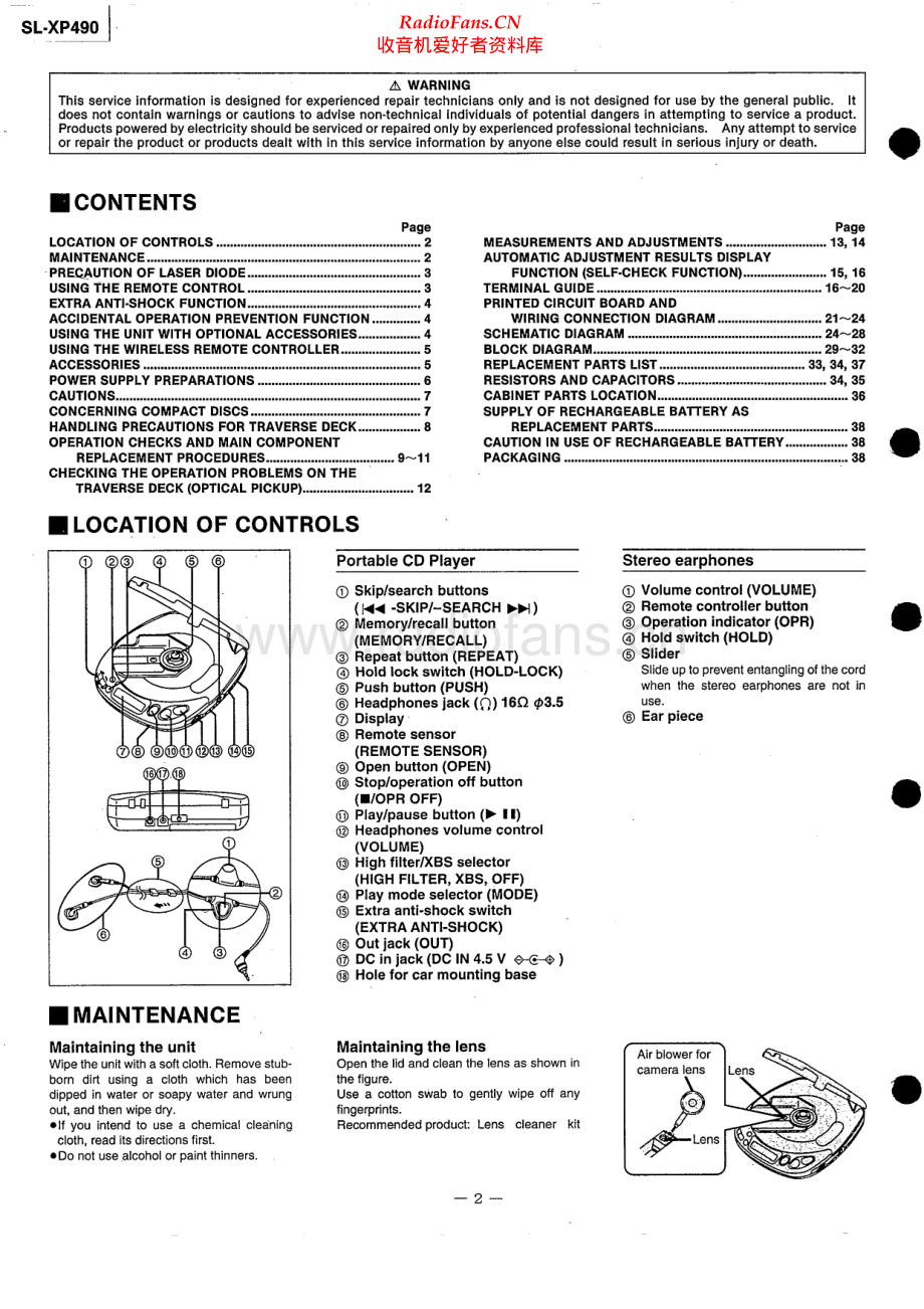 Technics-SLXP490-dm-sm(1) 维修电路原理图.pdf_第2页