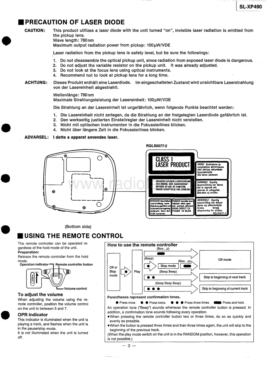 Technics-SLXP490-dm-sm(1) 维修电路原理图.pdf_第3页