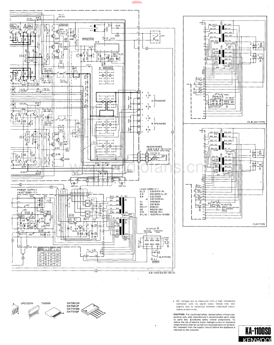 Kenwood-KA1100SD-int-sch 维修电路原理图.pdf_第1页