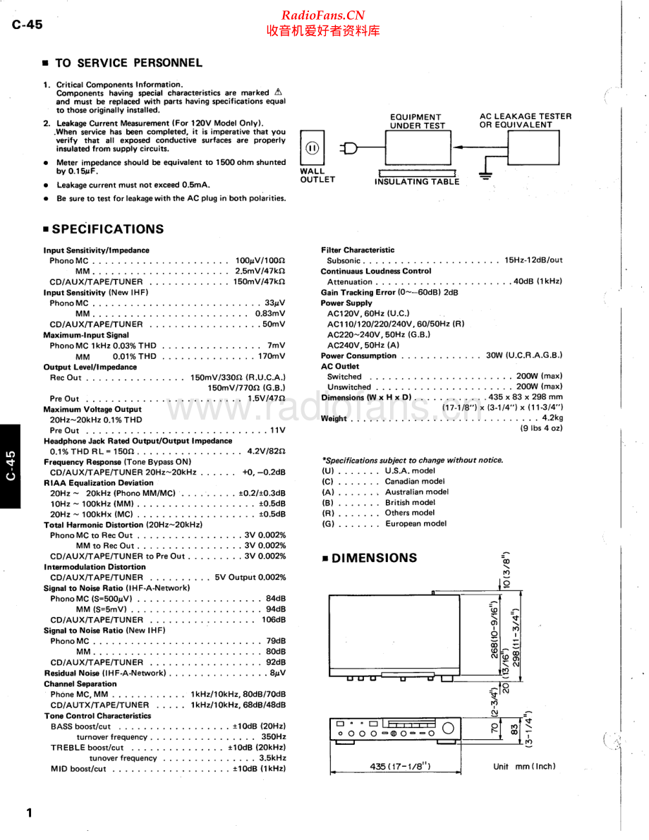 Yamaha-C45-pre-sm(1) 维修电路原理图.pdf_第2页