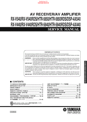 Yamaha-RXV540RDS-avr-sm(1) 维修电路原理图.pdf