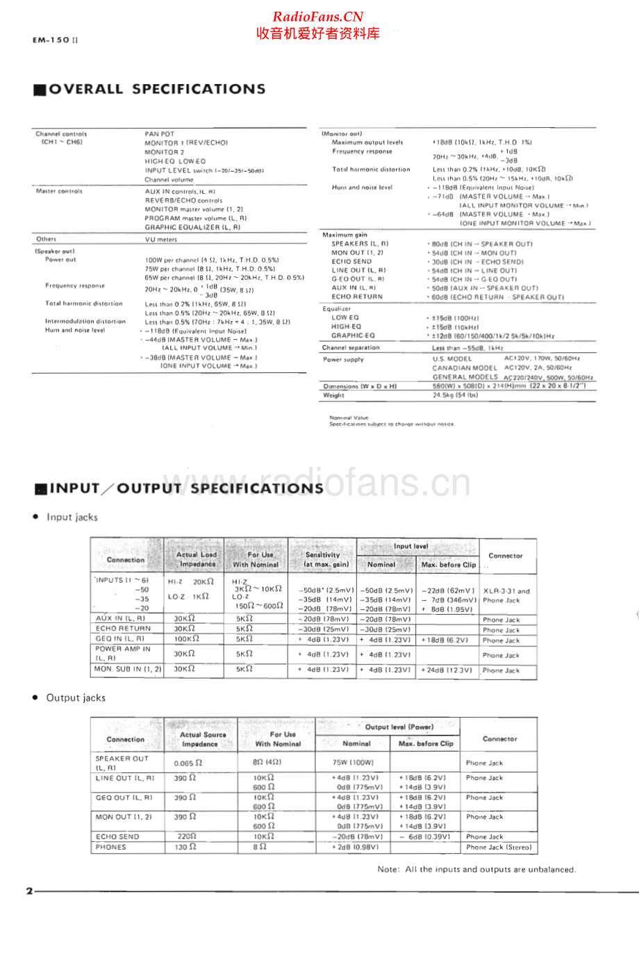 Yamaha-EM150_MK2-mix-sm 维修电路原理图.pdf_第2页