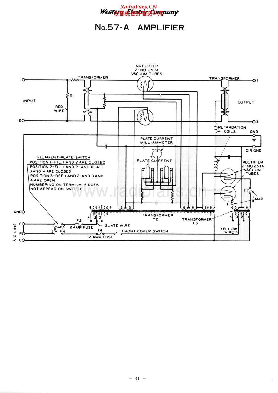 WesternElectric-57A-amp-sch 维修电路原理图.pdf_第1页