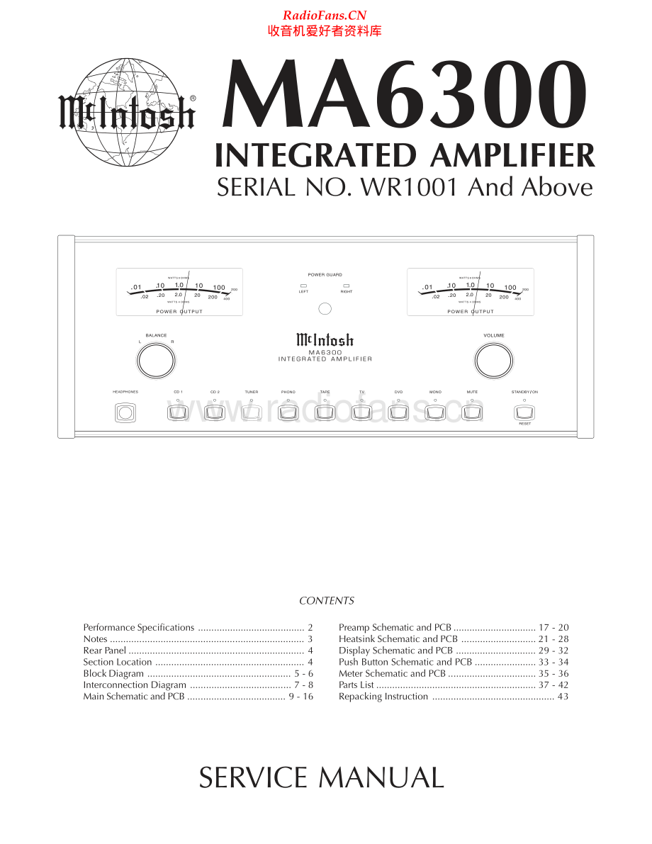 McIntosh-MA6300-int-sm 维修电路原理图.pdf_第1页