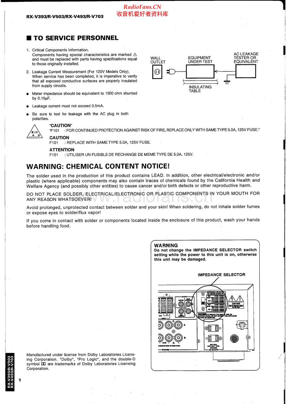 Yamaha-RXV493-avr-sm(1) 维修电路原理图.pdf_第2页