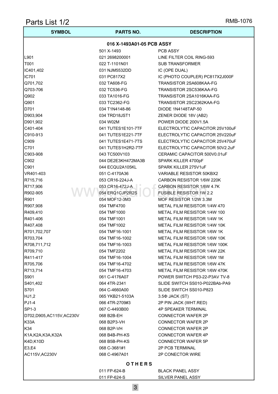 Rotel-RMB1076-pwr-sm 维修电路原理图.pdf_第3页