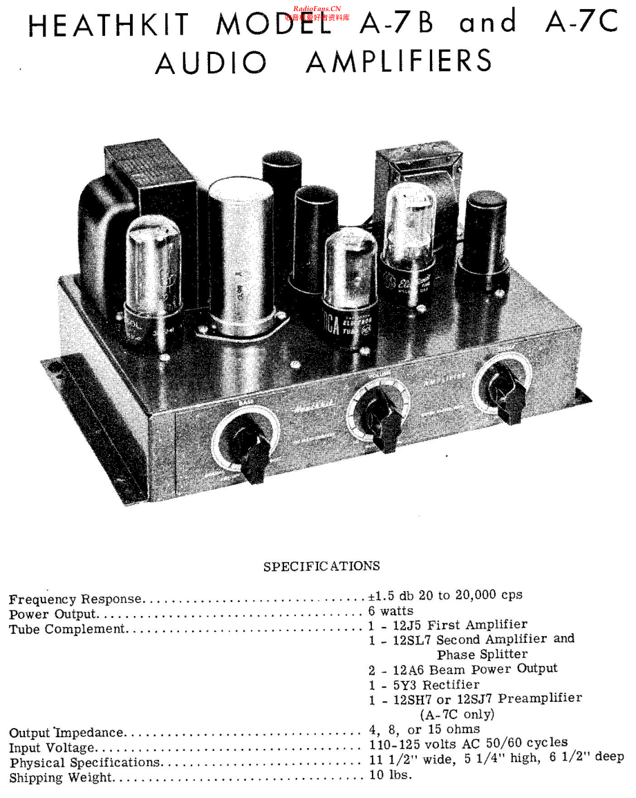 Heathkit-A7C-pwr-sch 维修电路原理图.pdf_第1页