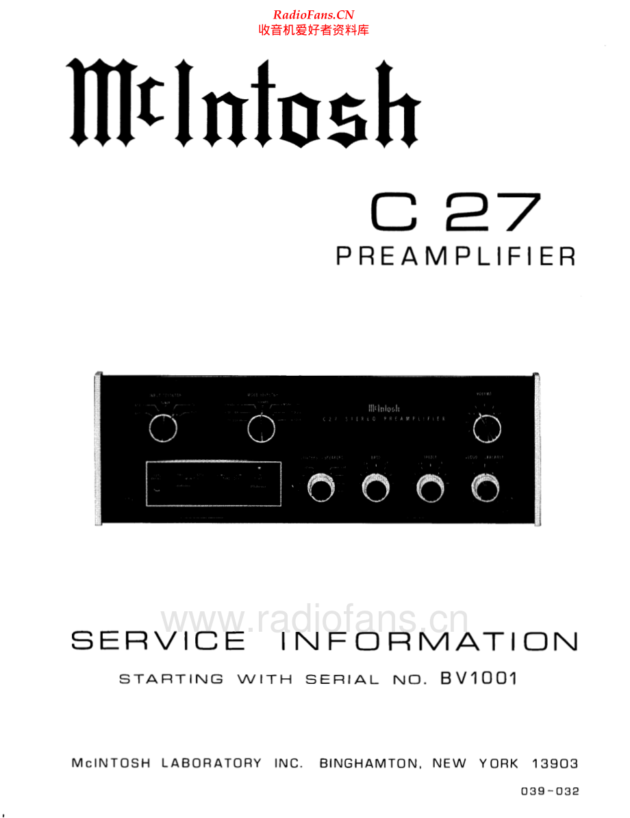 McIntosh-C27-pre-sm 维修电路原理图.pdf_第1页