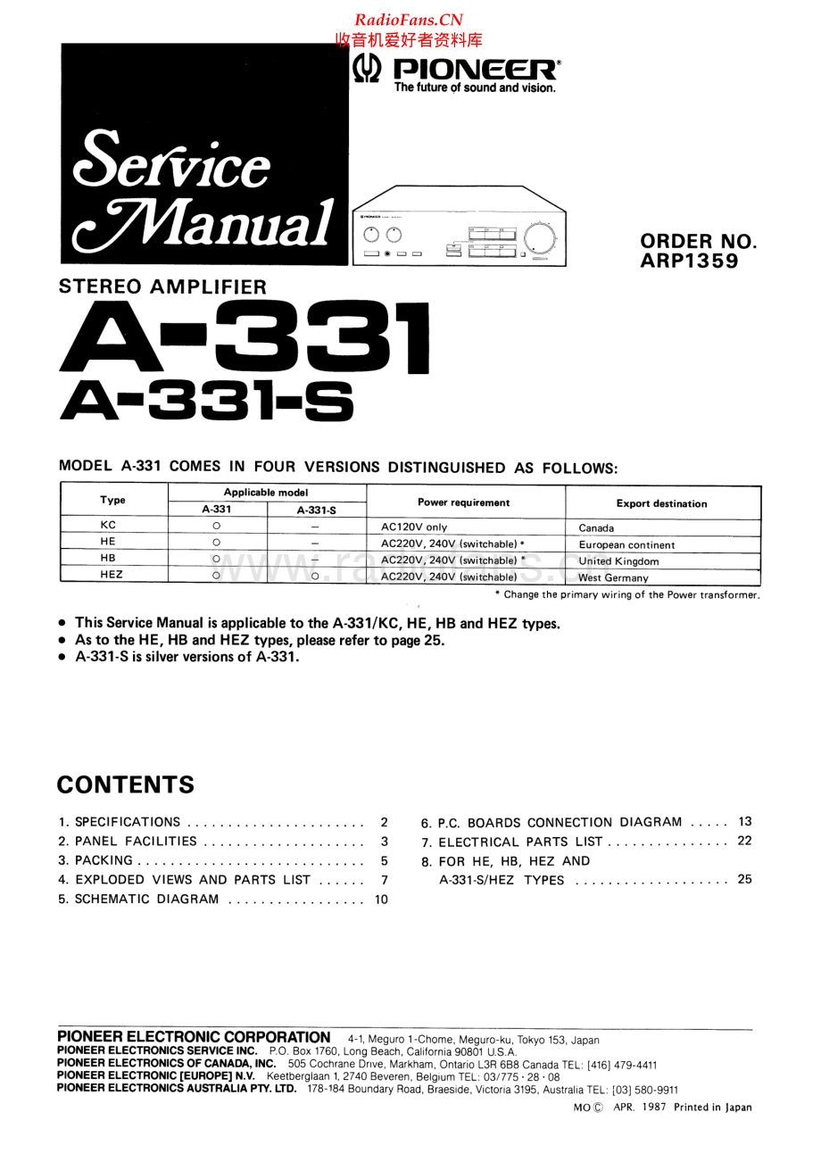 Pioneer-A331S-int-sm 维修电路原理图.pdf_第1页