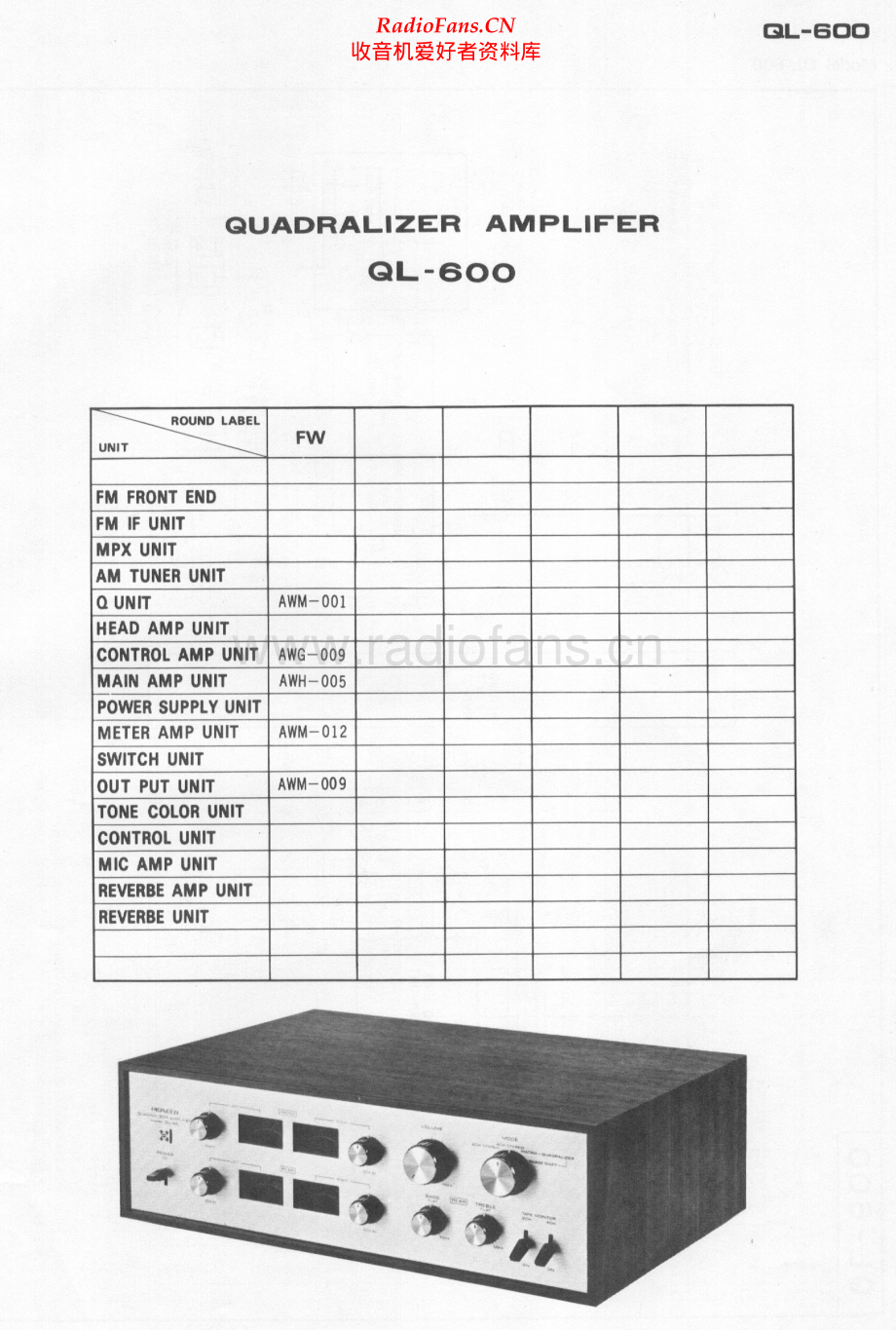 Pioneer-QL600-int-sch 维修电路原理图.pdf_第1页