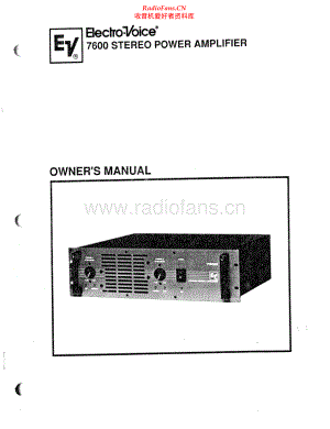 ElectroVoice-7600-pwr-sm维修电路原理图.pdf
