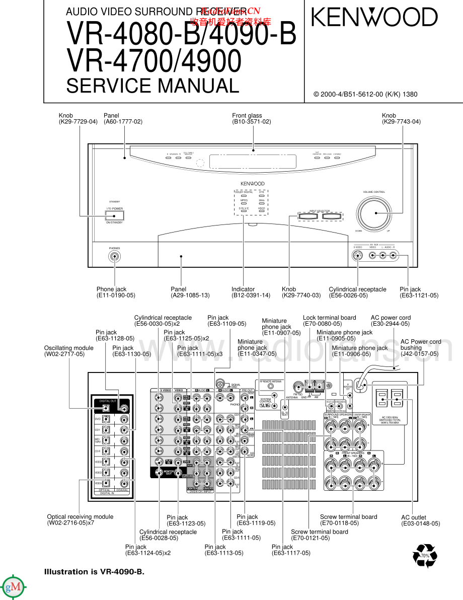 Kenwood-VR4090B-avr-sm 维修电路原理图.pdf_第1页