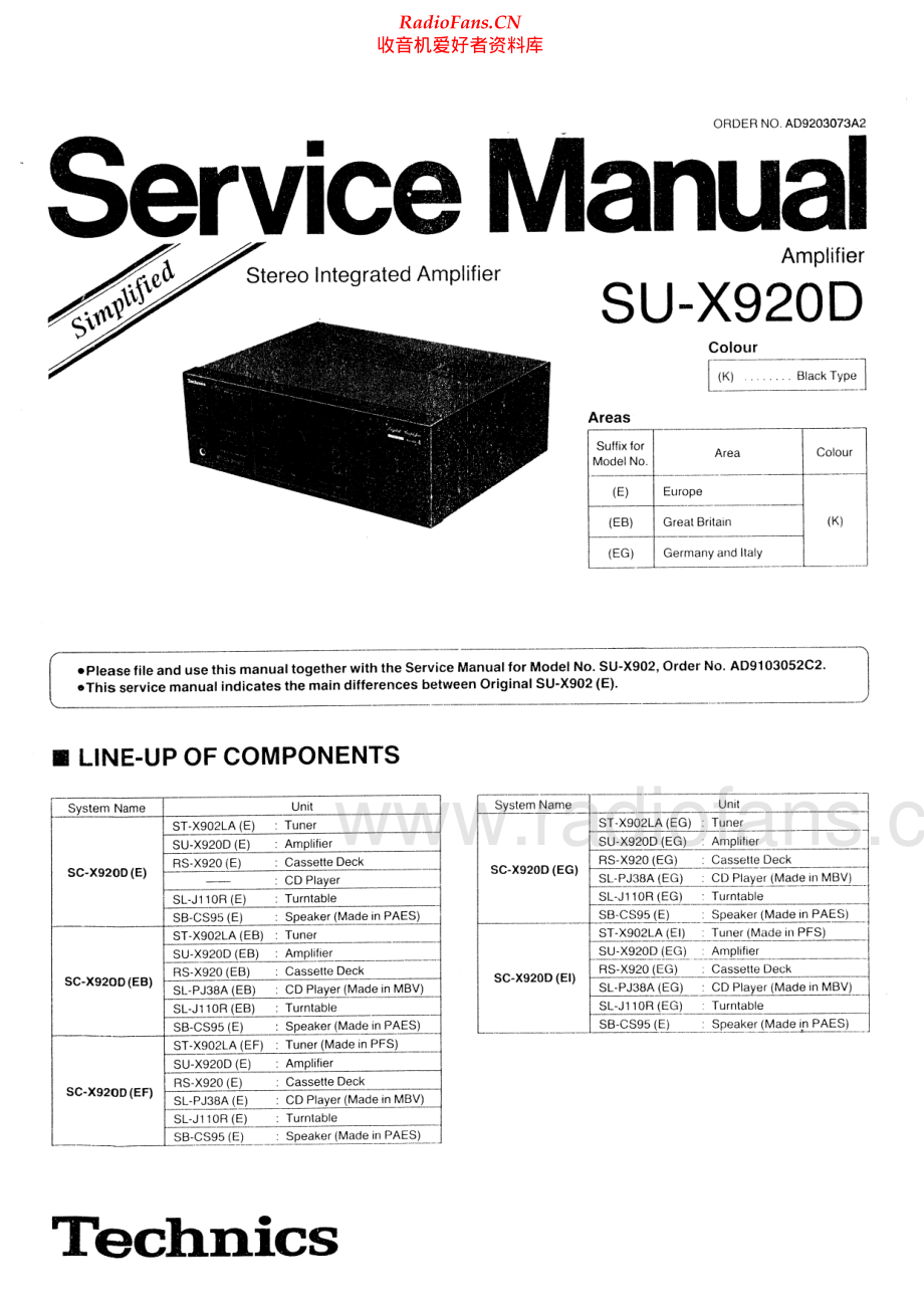 Technics-SUX920D-int-ssm 维修电路原理图.pdf_第1页