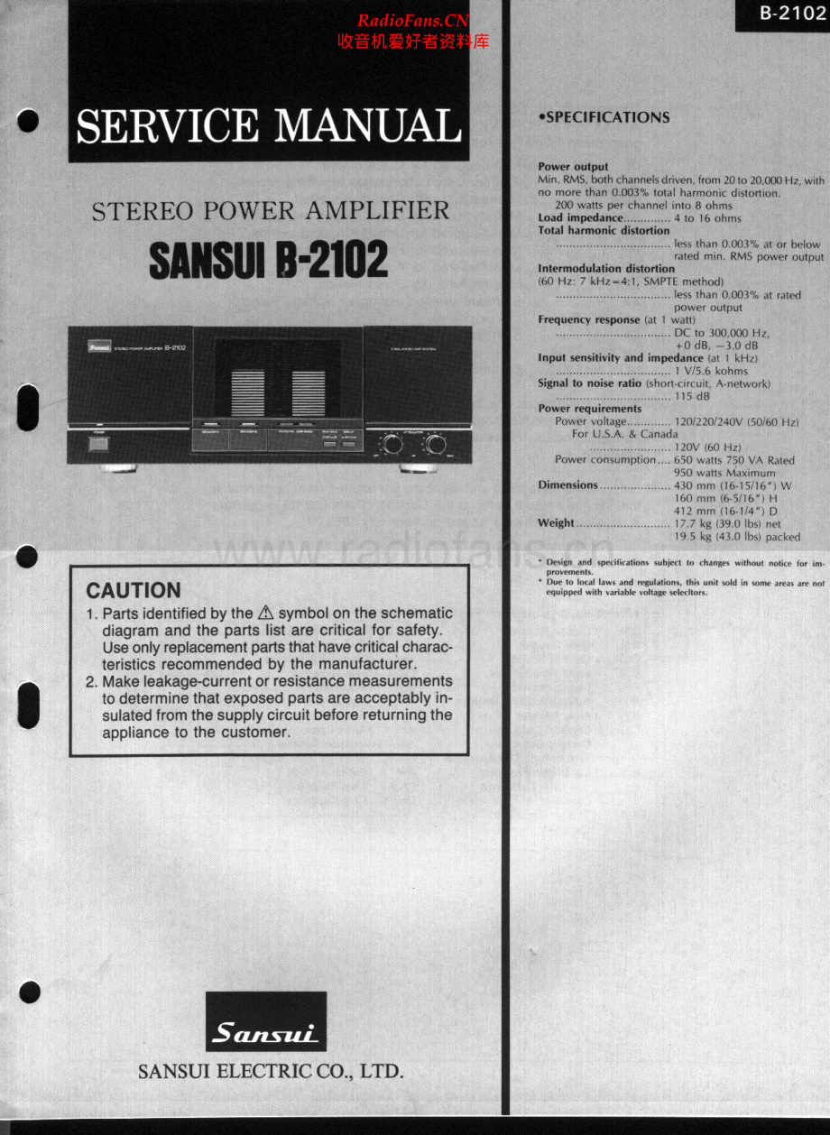 Sansui-B2102-pwr-sm 维修电路原理图.pdf_第1页