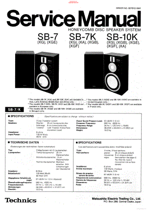 Technics-SB10K-spk-sm 维修电路原理图.pdf