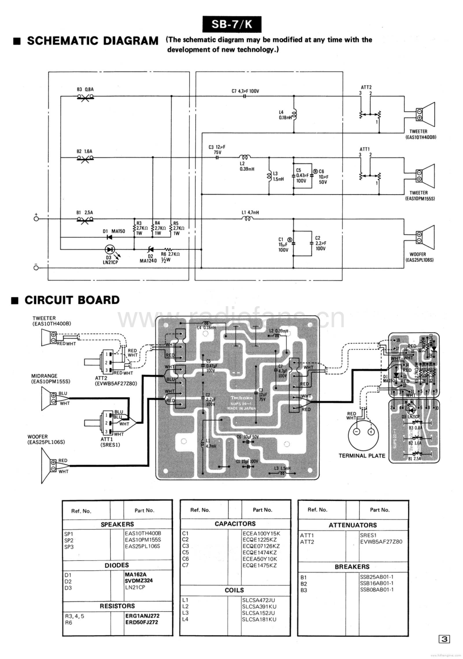 Technics-SB10K-spk-sm 维修电路原理图.pdf_第3页
