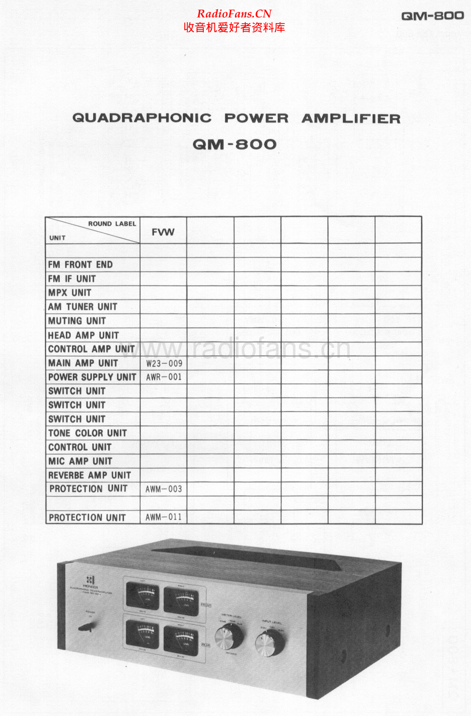 Pioneer-QM800-pwr-sch 维修电路原理图.pdf_第1页