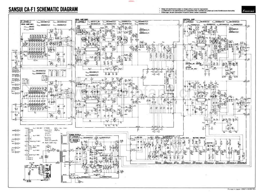 Sansui-CAF1-pre-sch 维修电路原理图.pdf_第1页