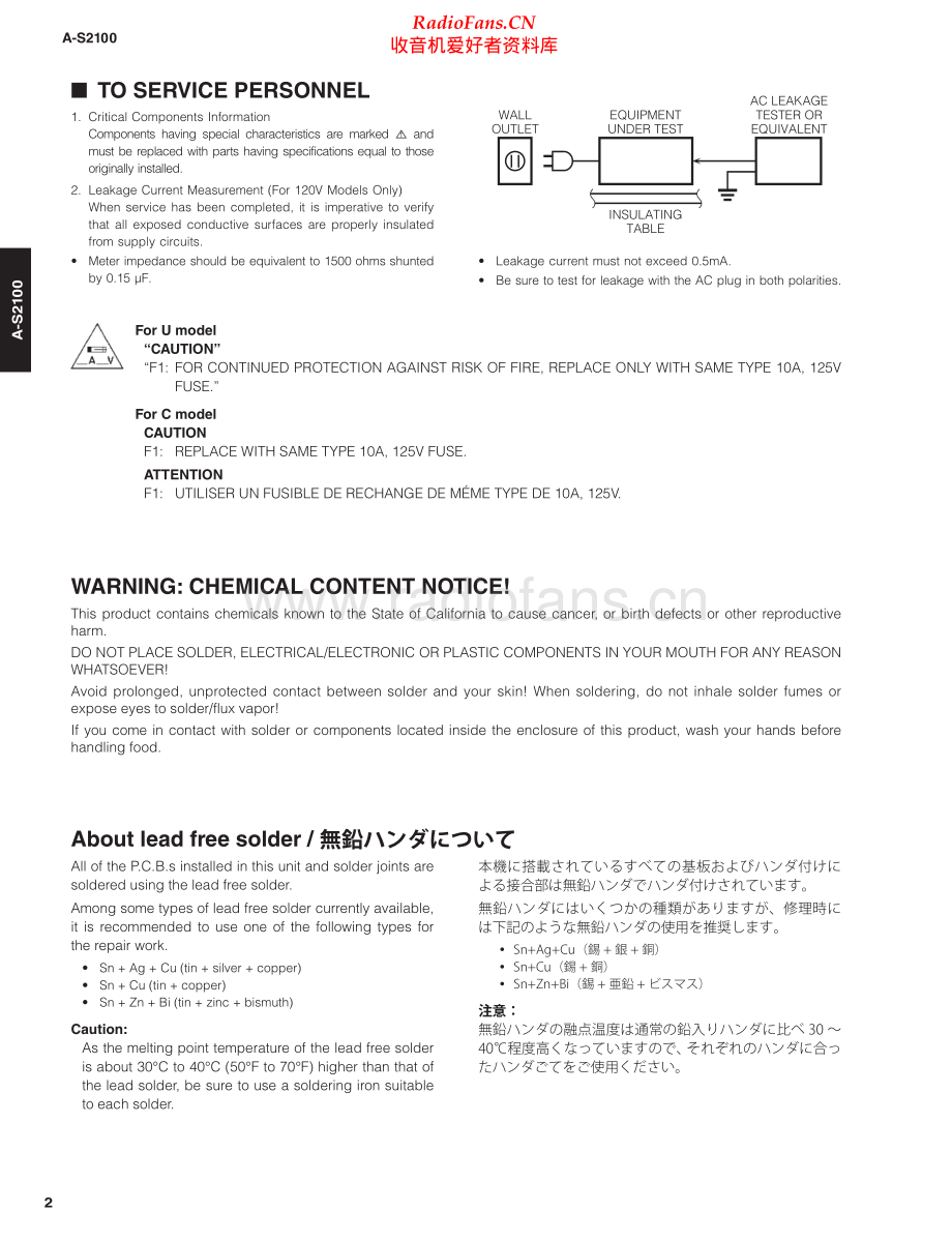 Yamaha-AS2100-int-sm(1) 维修电路原理图.pdf_第2页