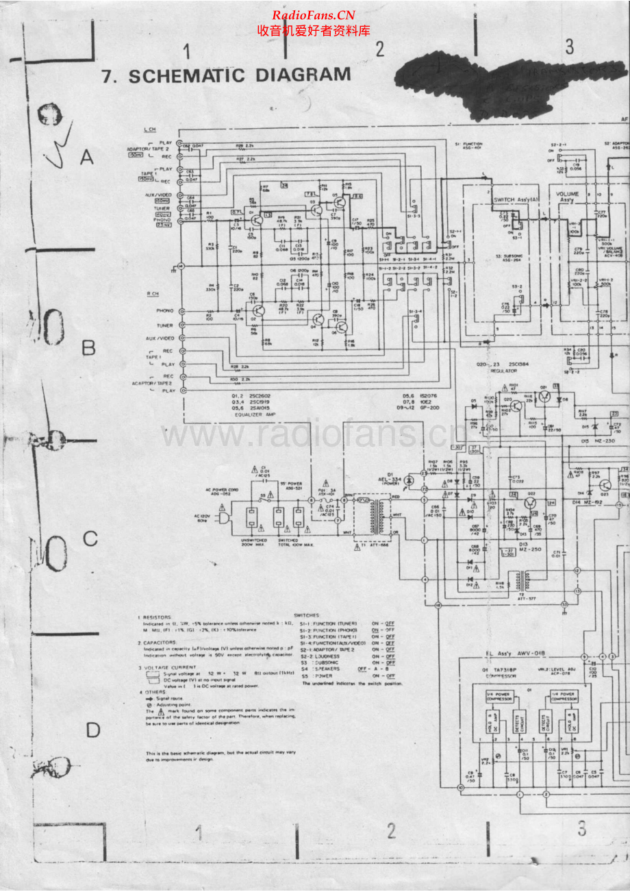 Pioneer-SA520-int-sch 维修电路原理图.pdf_第1页