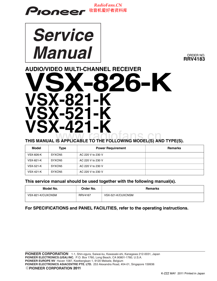 Pioneer-VSX421K-avr-sm 维修电路原理图.pdf_第1页