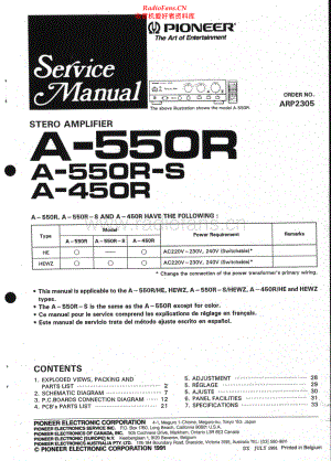 Pioneer-A450R-int-sm 维修电路原理图.pdf