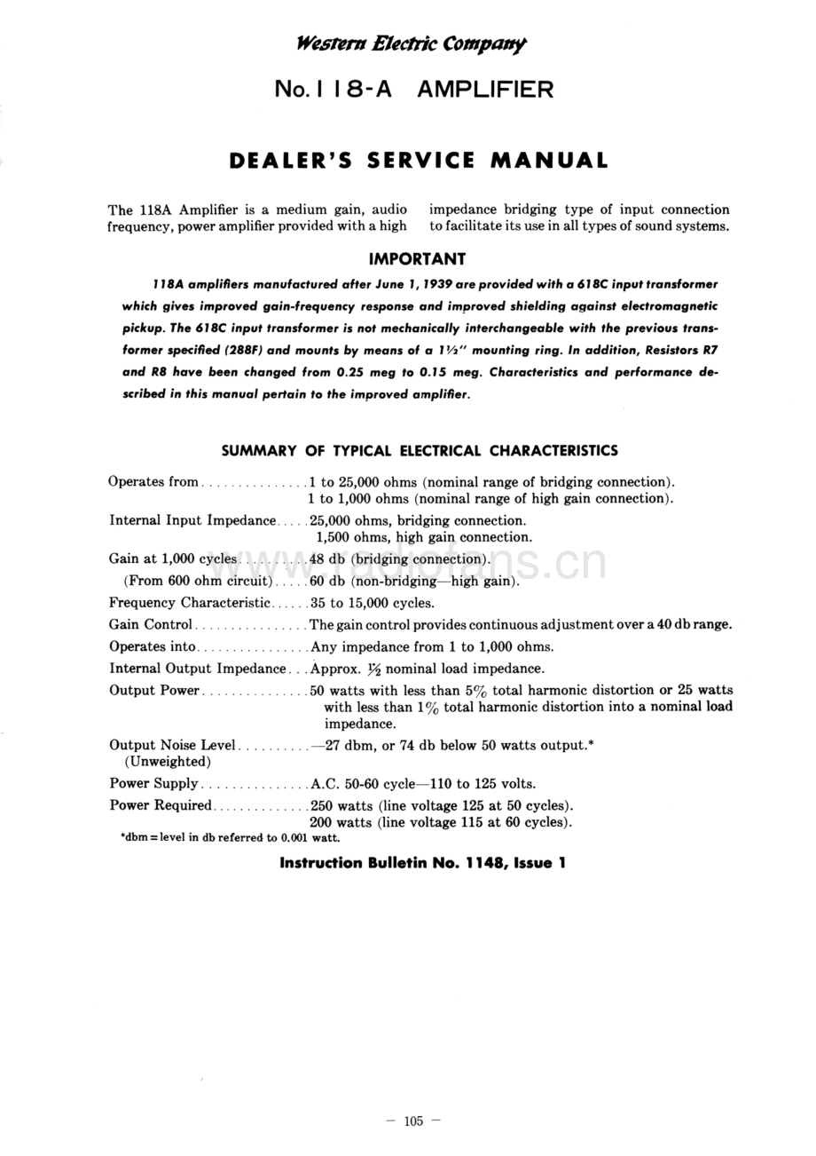 WesternElectric-118A-pwr-sch 维修电路原理图.pdf_第3页