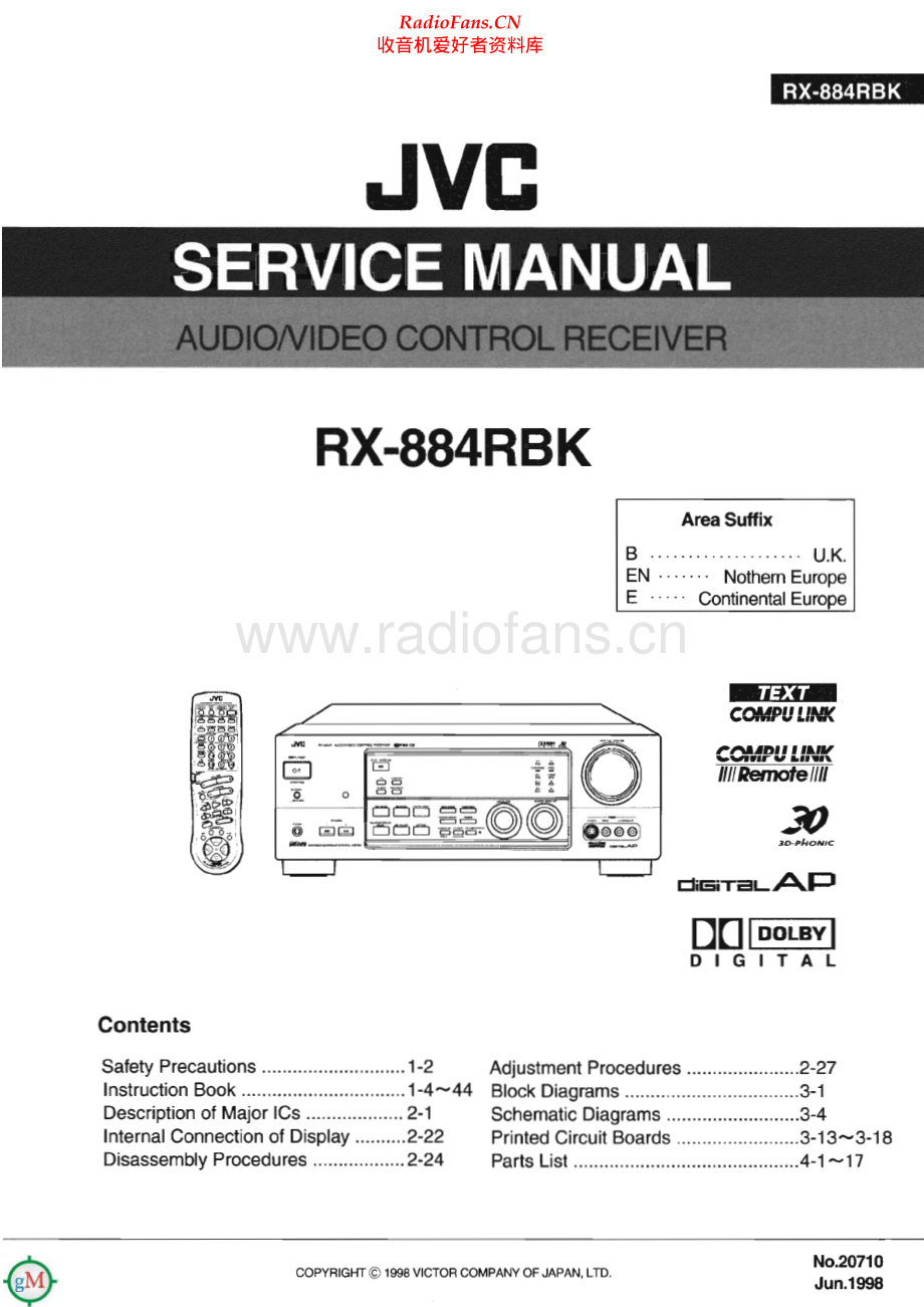 JVC-RX884RBK-avr-sm 维修电路原理图.pdf_第1页