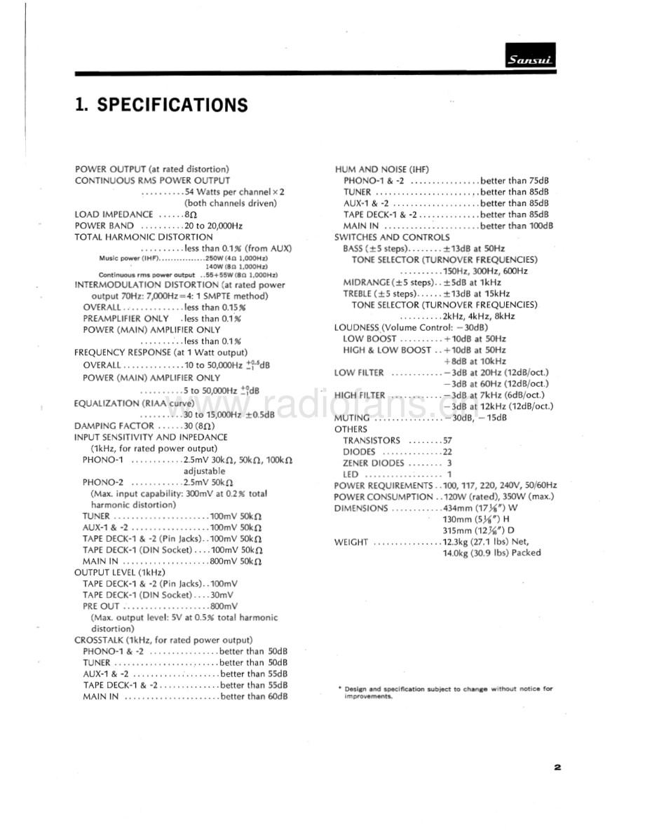 Sansui-AU7700-int-sm 维修电路原理图.pdf_第3页