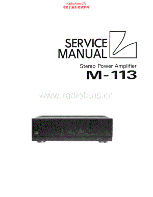 Luxman-M113-pwr-sm 维修电路原理图.pdf