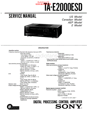 Sony-TAE2000ESD-pre-sm 维修电路原理图.pdf